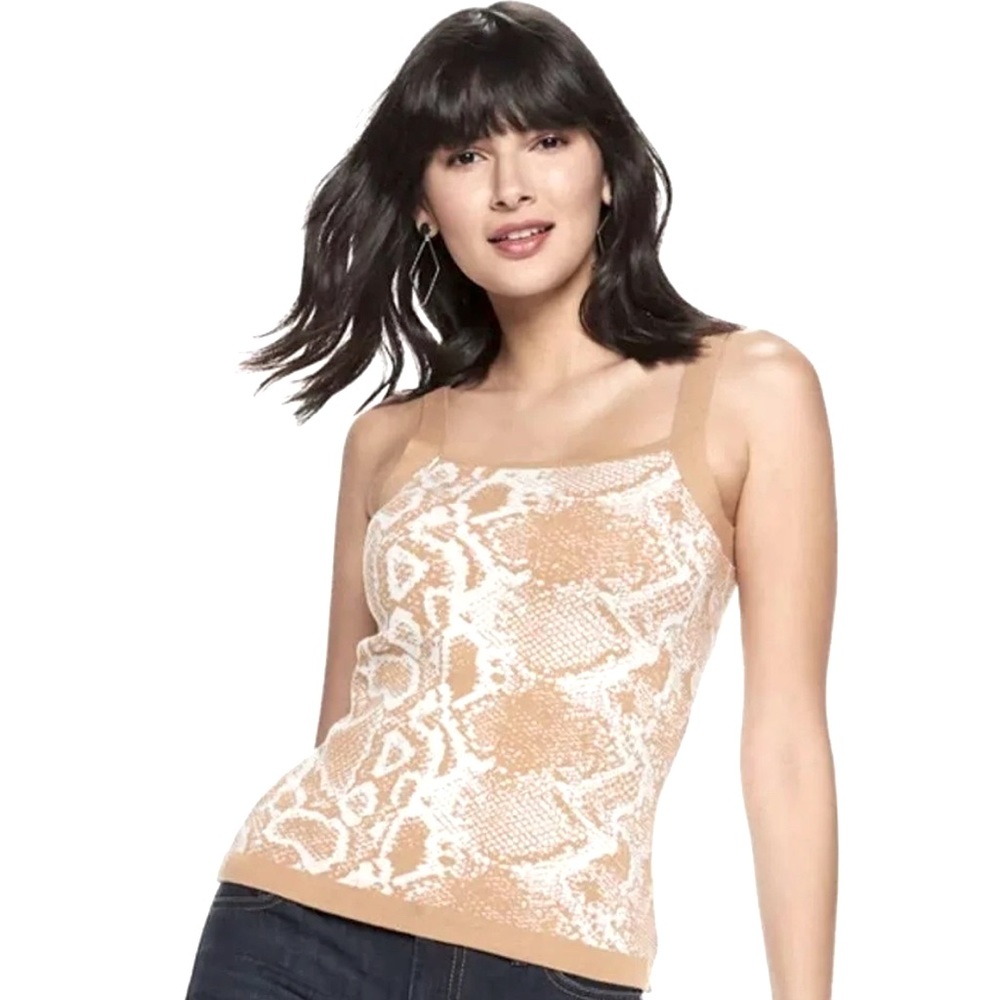 NWT Nine West Snake Print Knit Cami Sz XXL